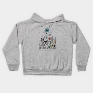 Beautiful garden full of colorful flowers Kids Hoodie